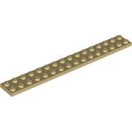 Lego destička 2x16, béžová (4124486, 4270425, 6030980)